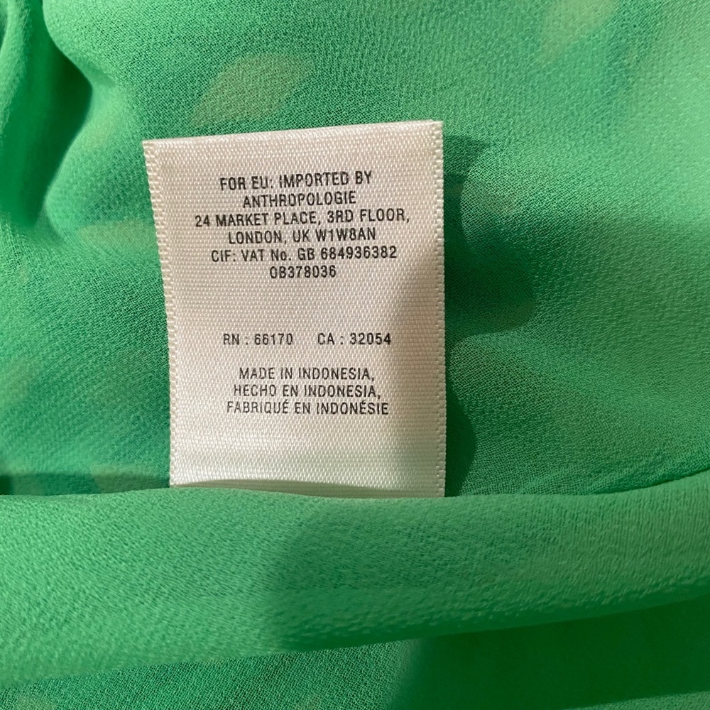 Maeve Anthropologie Evelina Smocked Green Dress - Picture 4 of 6
